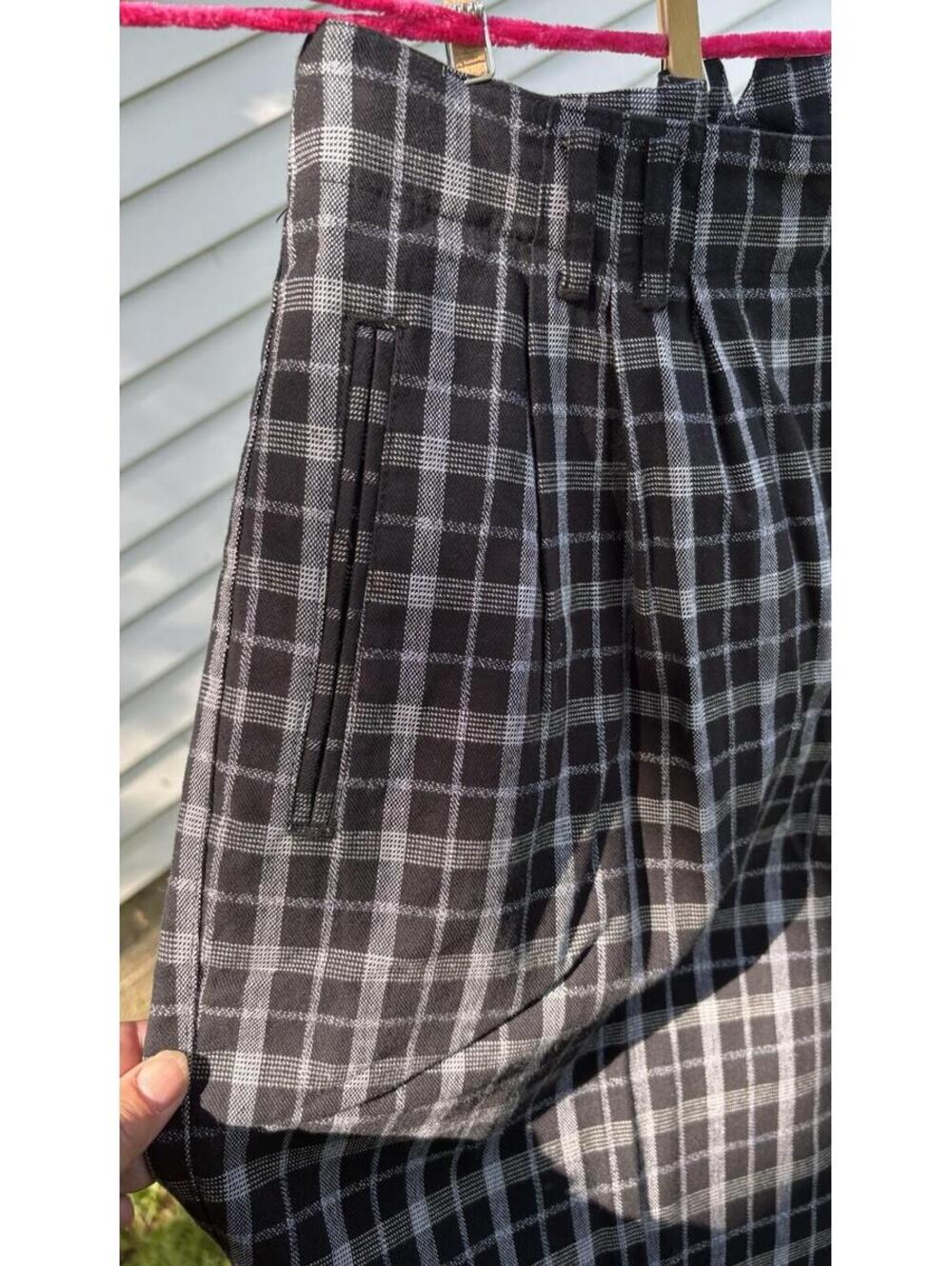 Vintage LizSport Size 14 pants black and white High Waisted Mom Work Pants 80S